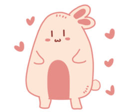 Pink Cotton Bun, ver 2 sticker #11158000