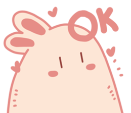 Pink Cotton Bun, ver 2 sticker #11158007