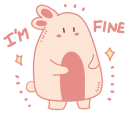 Pink Cotton Bun, ver 2 sticker #11158011