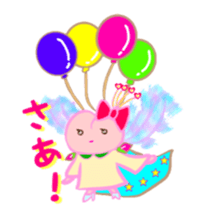 MOMO Ribbon-chan and the circus troupe sticker #11159450