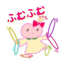 MOMO Ribbon-chan and the circus troupe sticker #11159459