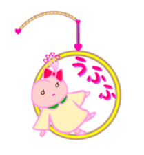 MOMO Ribbon-chan and the circus troupe sticker #11159464