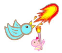 MOMO Ribbon-chan and the circus troupe sticker #11159470