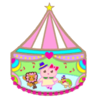 MOMO Ribbon-chan and the circus troupe sticker #11159477