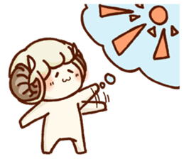 Chillin sheep nagomi Sticker sticker #11160014