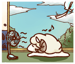 Chillin sheep nagomi Sticker sticker #11160023