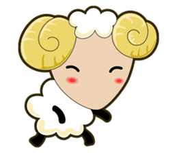 Sheep wool sticker #11164213