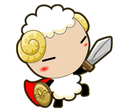 Sheep wool sticker #11164221