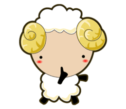Sheep wool sticker #11164239