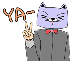 A Gentleman cat sticker #11164997