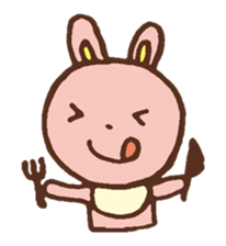 The loosely cute rabbit sticker #11166061