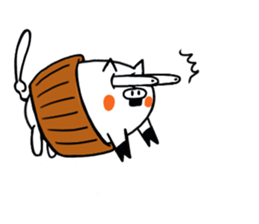 belly band pig "tonbei" sticker #11166988