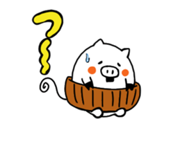 belly band pig "tonbei" sticker #11166995