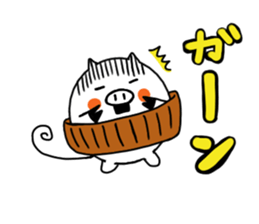 belly band pig "tonbei" sticker #11166997