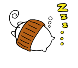 belly band pig "tonbei" sticker #11166998