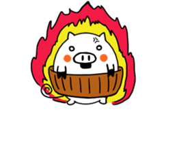 belly band pig "tonbei" sticker #11167000