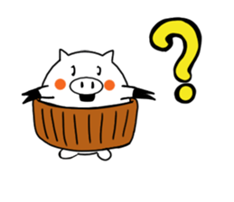 belly band pig "tonbei" sticker #11167003