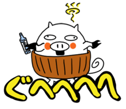 belly band pig "tonbei" sticker #11167015