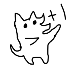 Exquisite white dog sticker #11167831