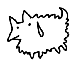 Exquisite white dog sticker #11167842