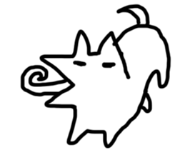 Exquisite white dog sticker #11167844