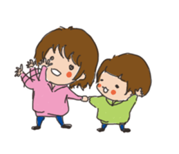 Daily life of a parent and child sticker #11168067
