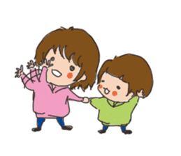 Daily life of a parent and child sticker #11168067