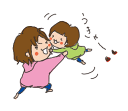 Daily life of a parent and child sticker #11168078