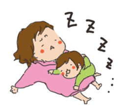 Daily life of a parent and child sticker #11168079