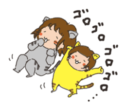 Daily life of a parent and child sticker #11168090