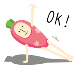 Yoga Time with Carrot & Dog sticker #11168124