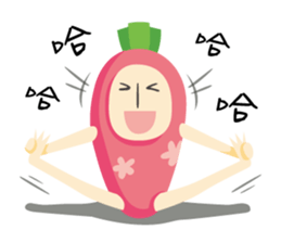 Yoga Time with Carrot & Dog sticker #11168128