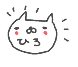 Name Hiro cute cat stickers! sticker #11168818