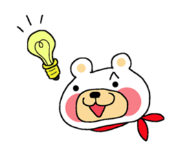 White Bear Amano-kun sticker 2 sticker #11169578