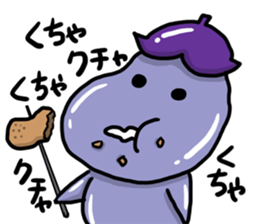 Play the fool eggplant sticker #11170076