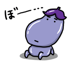 Play the fool eggplant sticker #11170078