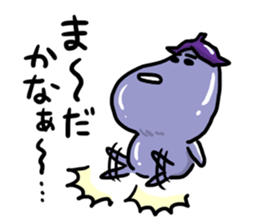 Play the fool eggplant sticker #11170081