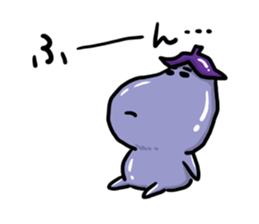Play the fool eggplant sticker #11170083