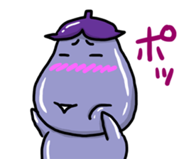 Play the fool eggplant sticker #11170090