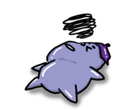 Play the fool eggplant sticker #11170102