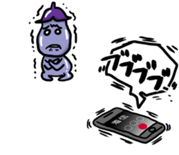 Play the fool eggplant sticker #11170103