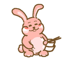 Rabbit with white cheek sticker #11170189