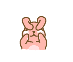 Rabbit with white cheek sticker #11170194