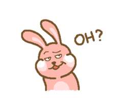 Rabbit with white cheek sticker #11170197