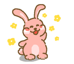 Rabbit with white cheek sticker #11170201