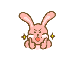 Rabbit with white cheek sticker #11170216