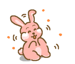 Rabbit with white cheek sticker #11170221