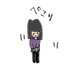 Komyu power low girl sticker #11170227