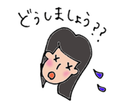 Komyu power low girl sticker #11170230