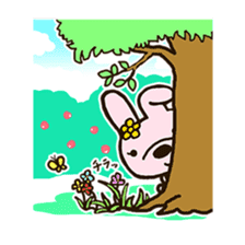 rabbit leisurely forest 2 sticker #11170696